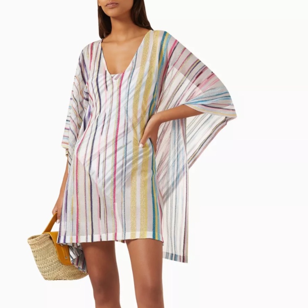 Missoni striped kaftan beach cover up mini dress NWT - Picture 2 of 7